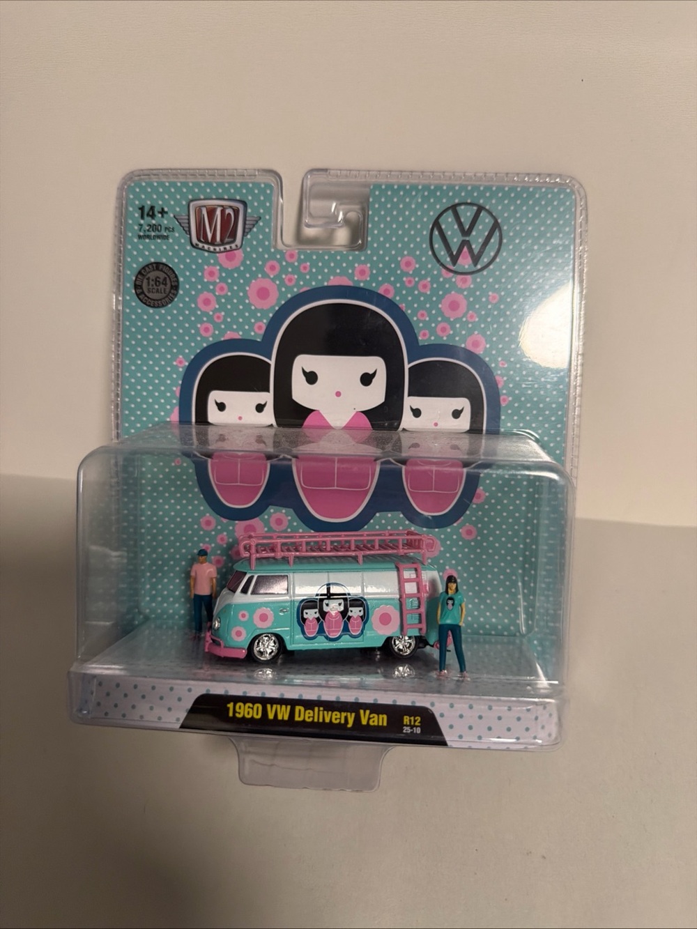 M2 Machines 1960 VW Delivery Van Toy - Pink & Aqua